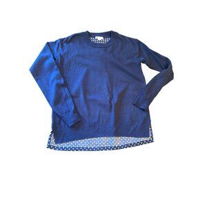 Crewcuts Girls Navy Polka Dot Long Sleeve Top Size 14